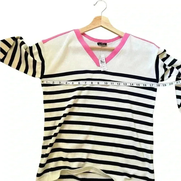 Talbots Striped Sweater with 3/4 length Sleeves NWT Size SP - Picture 13 of 14